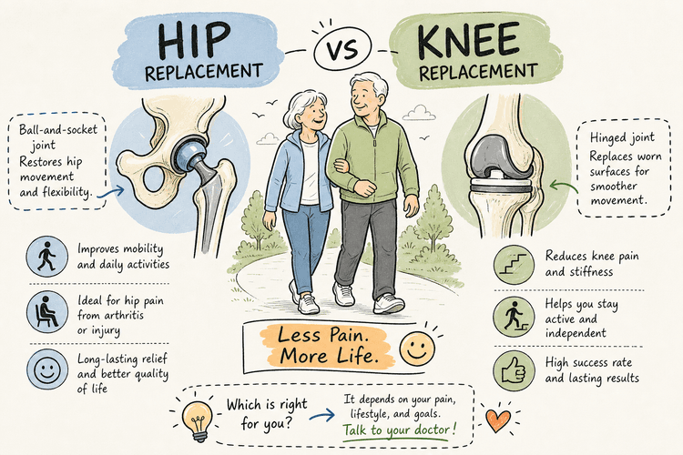 Hip vs Knee Replacement: Key Differences Every Patient Should Know